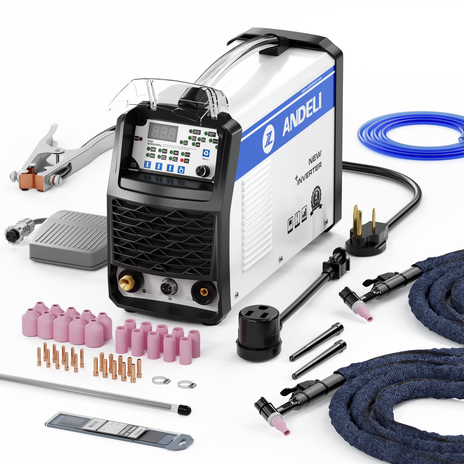 ANDELI 110/220V Cold Welder TIG Welding Machine with Cold/Hot/TIG Pulse MOS Tube Cold Welding Machine TIG-250MPL