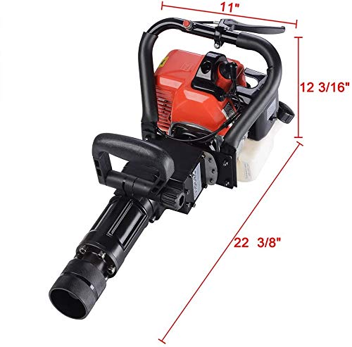 BH 2in1 32.7cc Gasoline Demolition Jack Hammer Post Piling Driver 2 Stroke Petrol Powered Fencing Pile Pounder Gas Jack Hammer T post Knocker