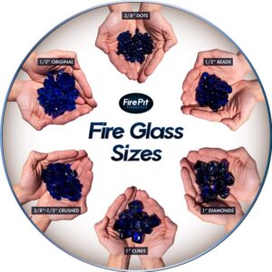 Black Cherry - Crushed Fire Glass Blend for Indoor and Outdoor Fire Pits or Fireplaces | 10 Pounds | 3/8 Inch - 3/4 Inch