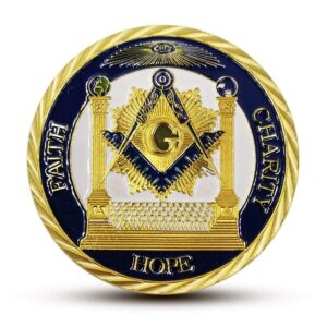 very beautiful masonic gold commemorative coins freemason medal gold plated coin association under a brotherhood of man