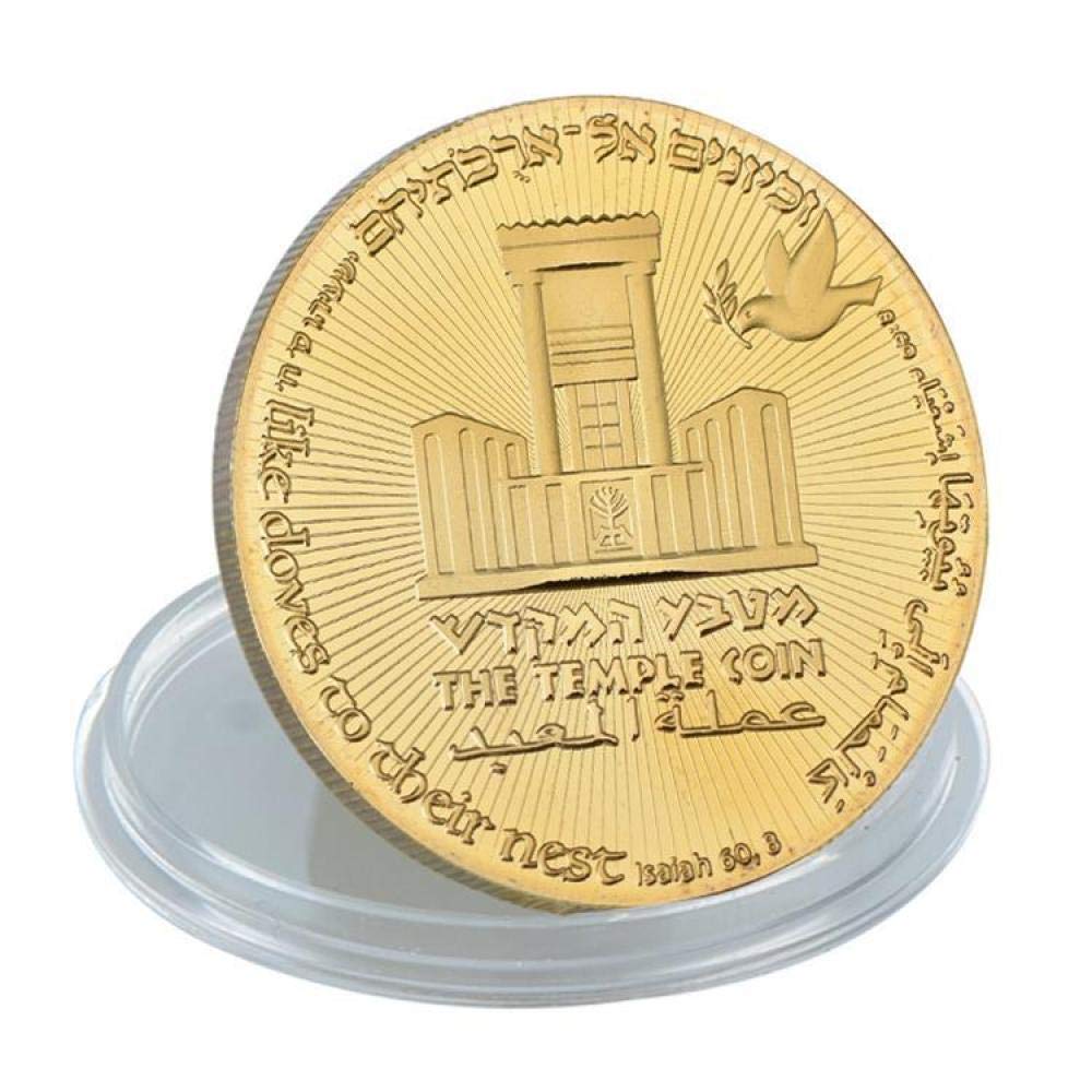 Donald Trump Gold Plated Coin King Cyrus Jewish Temple Jerusalem Israel Coins Souvenir Gifts