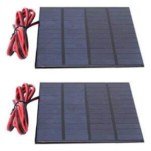 bizofft polysilicon solar panel, with 1meter cable 2pcs dc 12v solar panel charger, solar flashlights for solar phone chargers solar landscape lights
