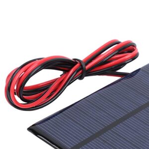 bizofft Polysilicon Solar Panel, with 1Meter Cable 2Pcs DC 12V Solar Panel Charger, Solar Flashlights for Solar Phone Chargers Solar Landscape Lights