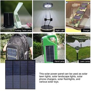 bizofft Polysilicon Solar Panel, with 1Meter Cable 2Pcs DC 12V Solar Panel Charger, Solar Flashlights for Solar Phone Chargers Solar Landscape Lights