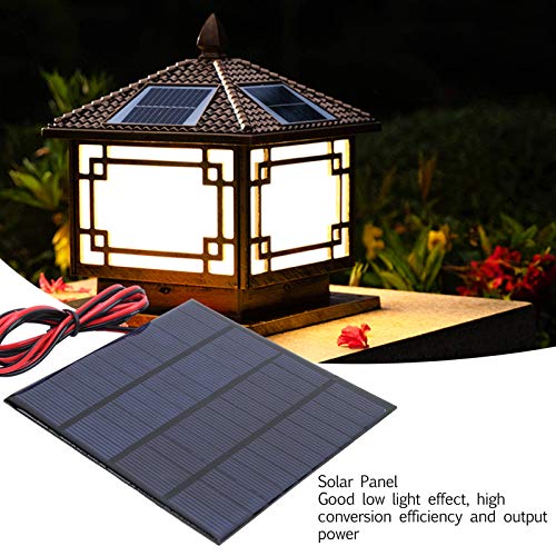 bizofft Polysilicon Solar Panel, with 1Meter Cable 2Pcs DC 12V Solar Panel Charger, Solar Flashlights for Solar Phone Chargers Solar Landscape Lights