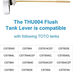 Hibbent Flush Tank Lever Compatible with TOTOTHU004-CP Trip Lvr for St701Cst854884, Toilet Trip Lever in Polished Chrome