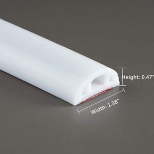 Bathroom Foldable Block water Stopper sealing strip shower threshold dam Self-adhesive silicone shower barrier (39 Inch)