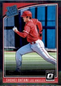 2018 donruss optic baseball variations #56 shohei ohtani los angeles angels rated rookieofficial mlb pa baseball trading card in raw (nm or better) condition from panin america