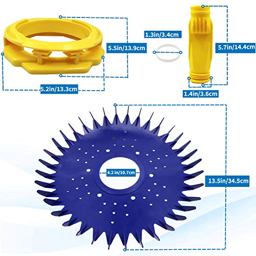 Pool Cleaner Parts for barracud G3 (Set of 6),Includes W70329 Finned Seal, W69698 Long Life Diaphragm with W81600 Retaining Ring, W70327 Foot Pad Compatible with Diaphragm G2,G3,Replace W69721 W72855