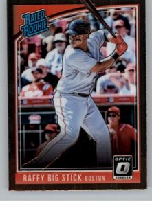 2018 donruss optic baseball variations #35 rafael devers boston red sox rated rookieofficial mlb pa baseball trading card in raw (nm or better) condition from panin america