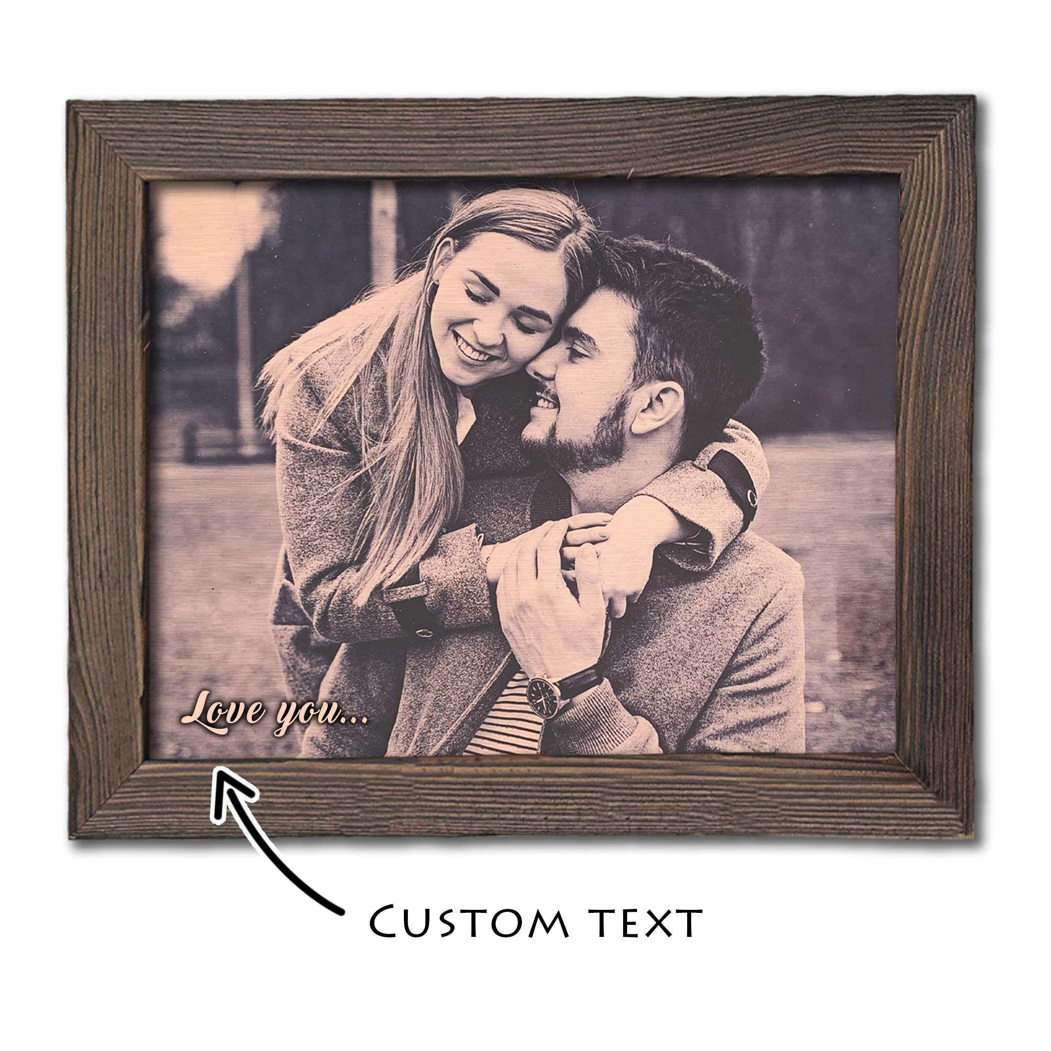 Personalized Photo on Copper Anniversary Gifts For Her or Him 7th Anniversary Gifts For Her 7 Year Anniversary Gift for Her