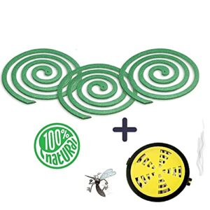lovhome mosquito repellent coils- outdoor use- each citronella coil could last for 5-7hours - 2 pack contains 16 coils & 2 coil stands & 1 portable coil holder