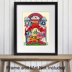 Led Zeppelin Poster - 8x10 Psychedelic Room Decor - Led Zeppelin Gifts - Concert Posters - The song Remains the Same - Pshycadellic Hippie Room Decor for Men, Women, Teens - Dorm Room Decor