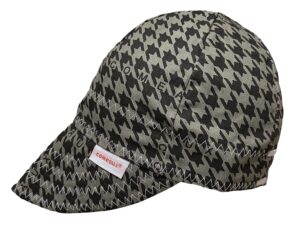 comeaux caps reversible black & grey houndstooth (7 7/8)