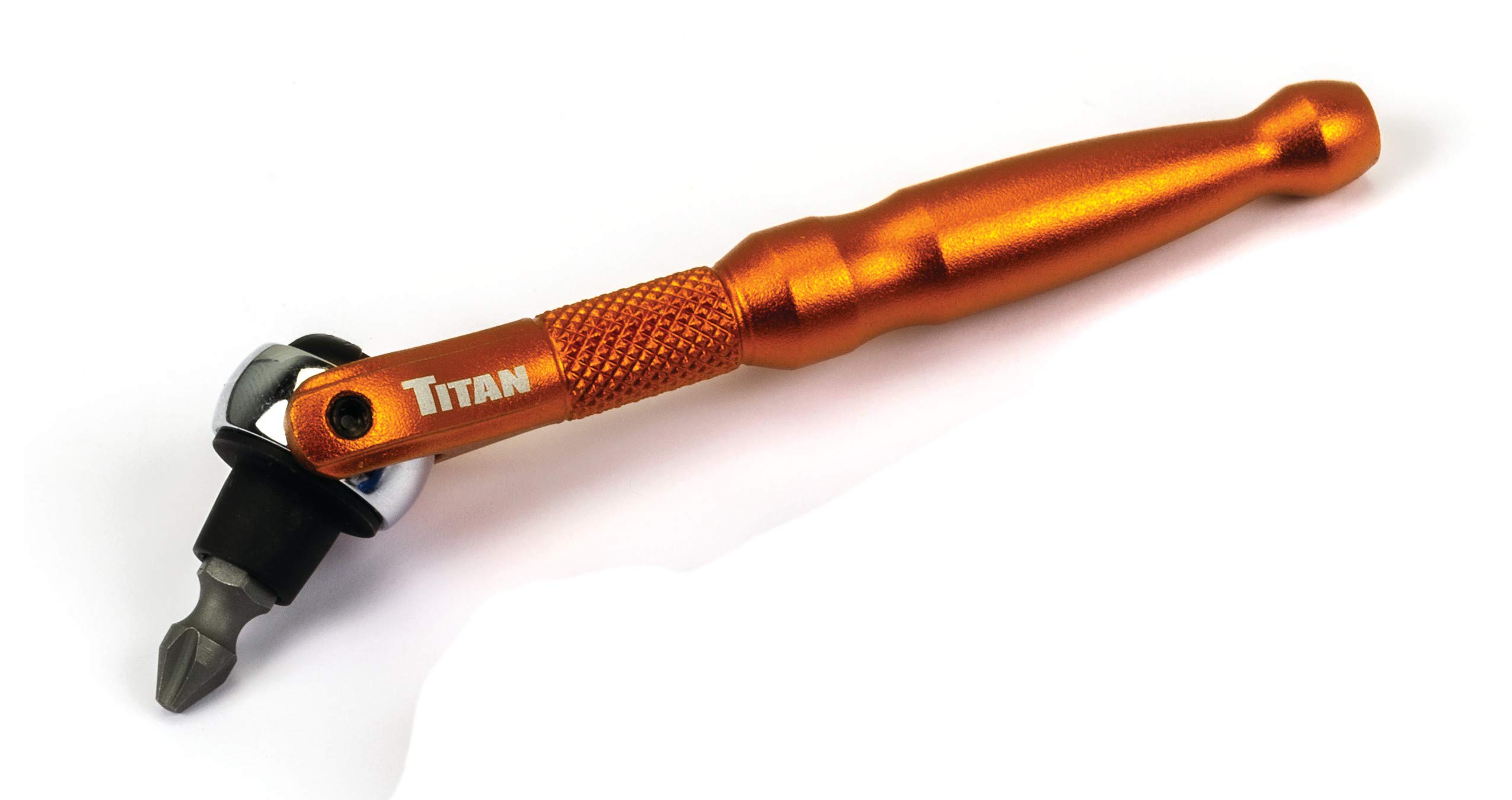 Titan 11323 1/4-Inch Drive Swivel Head Micro Bit Driver , Orange