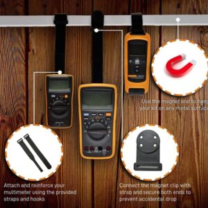 ZIBOO ZB-TPAK Multimeter Meter Hanging Kit for Fluke Meters，2 Straps, 2 Clips and Magnetic Hanger