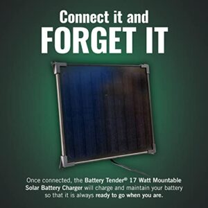 Battery Tender 17 Watt Solar Battery Charger with Charge Controller, Mountable and IP67 Weatherproof Solar Panel, Suitable for 12 Volt Lead Acid and AGM Batteries