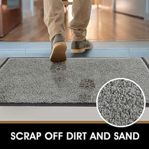MATALL Home Entrance Door Mats - 29.5”x17” Washable Non-Slip Entryway Mat Inside Outside Welcome Mat for Front Door, Back Door, Patio, House Entry, Grey