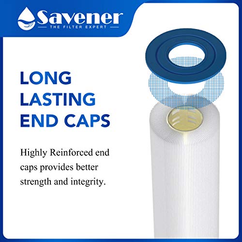 Savener PCC105-PAK4 Swimming Pool Replacement Filter Cartridge Replaces for Darlly 71053 Unicel C-7471 105Sq.ft 817-0106 R173576 817-0106 Filbur FC-1977 FC-6470 CCP420 4 Pack