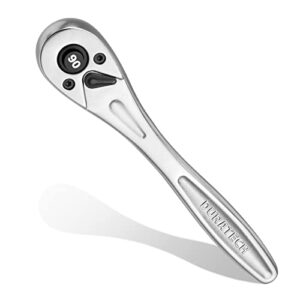 duratech 1/4 ratchet handle, 90-tooth socket wrench, reversible ratchet wrench, quick-release