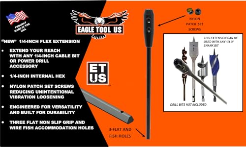 Eagle Tool US Installer Bit and Drill Bit Extension, 52-INCH - ETHX25052 (Replaces ETHX25054)