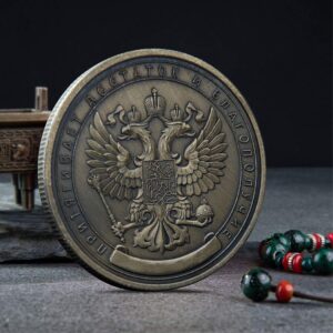 Kocreat Russian Relief Crown Eagle One Million Bronze Coin-Liberty Eagle Lucky Morgan Coin Freedom Hobo Coin Souvenir Coin Challenge Coin Replica Collection,Silver