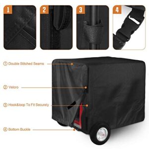 Generator Cover Heavy Duty Waterproof Mayhour Outdoor Universal Fit UV Rain Shelter Durable Generator Covers Box Portable All Weather Protection 5000-10,000 Watt Extra Large Black (32x24x24in)