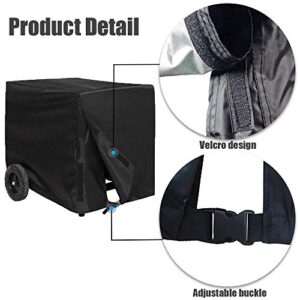 Generator Cover Heavy Duty Waterproof Mayhour Outdoor Universal Fit UV Rain Shelter Durable Generator Covers Box Portable All Weather Protection 5000-10,000 Watt Extra Large Black (32x24x24in)