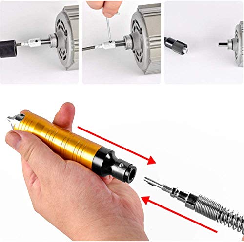 VOTOER 1000W Rotary Tool Flex Shaft Electric Hanging Grinder Carver, Forward and Reverse Rotation, Multi-Function Metalworking Jewelry Repair Kit, Foot Pedal Control, Metal Flexible Shaft, 30000 RPM