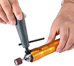 VOTOER 1000W Rotary Tool Flex Shaft Electric Hanging Grinder Carver, Forward and Reverse Rotation, Multi-Function Metalworking Jewelry Repair Kit, Foot Pedal Control, Metal Flexible Shaft, 30000 RPM