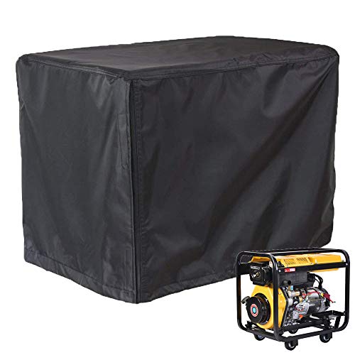 Generator Cover Heavy Duty Waterproof Mayhour Outdoor Universal Fit UV Rain Shelter Durable Generator Covers Box Portable All Weather Protection 5000-10,000 Watt Extra Large Black (26x20x20in)