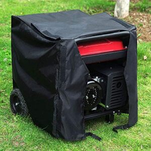 Generator Cover Heavy Duty Waterproof Mayhour Outdoor Universal Fit UV Rain Shelter Durable Generator Covers Box Portable All Weather Protection 5000-10,000 Watt Extra Large Black (26x20x20in)