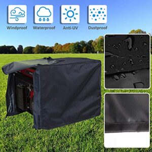 Generator Cover Heavy Duty Waterproof Mayhour Outdoor Universal Fit UV Rain Shelter Durable Generator Covers Box Portable All Weather Protection 5000-10,000 Watt Extra Large Black (26x20x20in)