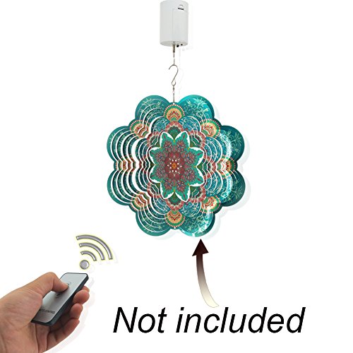 Fonmy Hanging Display Motor with Remote for Wind Spinner Ornament Hanging Decor Wind Chimes Baby Crib Mobile Battery Operated Motor-10 RPM Low Speed