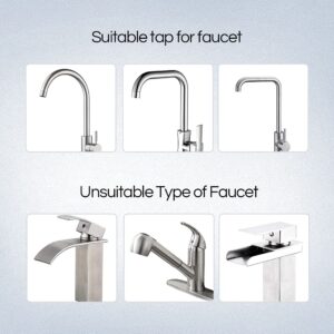 AFaucet 1 Faucet Water Filter 304 Food Grade Stainless Steel Filtration System Reduces Lead Chlorine & Bad Taste - Fits Standard Faucets (1 Filter Included)