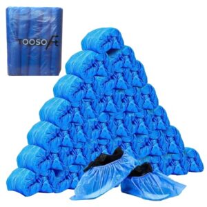shoe covers disposable non slip-300pack (150 pairs) toosoft booties for shoes covers- cpe disposable shoe covers water resistant, durable,one size fits most shoe covers for boots