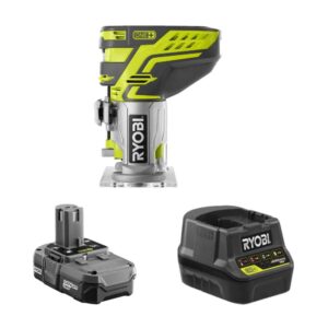 ryobi 18-volt cordless fixed base trim router kit with battery and charger (renewed)