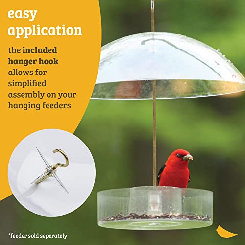 Birds Choice DOME Protective Dome, Protective Cover for Hanging Bird Feeders, 10", Clear