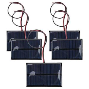 5pcs mini small solar panel module, dc5v 150ma solar panel module with 30cm/11.8in wire weather resistant charging, solar panel starter kit