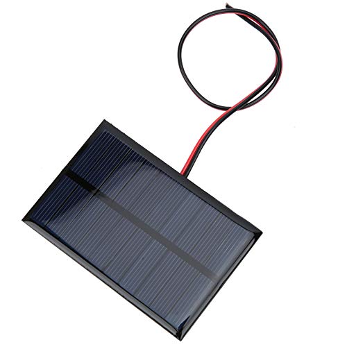 5pcs Mini Small Solar Panel Module, DC5V 150mA Solar Panel Module with 30cm/11.8in Wire Weather Resistant Charging, Solar Panel Starter Kit