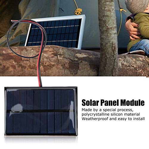 5pcs Mini Small Solar Panel Module, DC5V 150mA Solar Panel Module with 30cm/11.8in Wire Weather Resistant Charging, Solar Panel Starter Kit