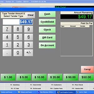 pcAmerica Cash Register Express Single License Retail POS Software ENTERPRISE EDITION