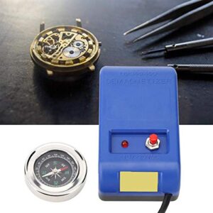 Electrical Demagnetizer Tools + Compass Set Watch Repair Degausser Durable Portable for Watch Repair Degausser(U.S. regulations)