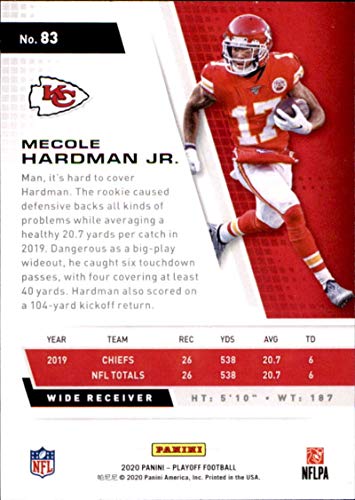 2020 Panini Playoff #83 Mecole Hardman Jr. Kansas City Chiefs Football Card