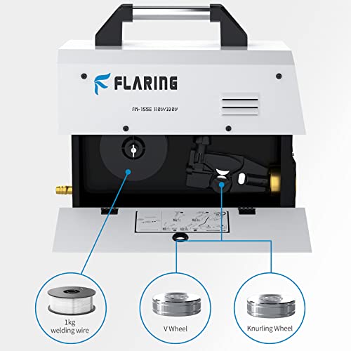 Welder FLARING MIG TIG Welder Welding Machine Stick Flux Core Aluminum Welders 110/220 Volts with Gas Multiprocess Portable