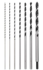 wesleydrill 7 pcs extra long brad point drill bit set,12" 300mm carbon steel wood drill bits set,fit for bench hand and conventional electric drill