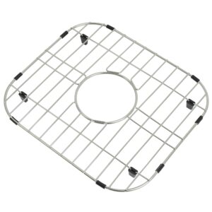 MONSINTA Kitchen Sink Grate and Sink Protectors, Stainless Steel Sink Grid 27 3/16" x 14 5/16" with Center Drain for Single Sink Bowl, Sink Grids Sink Bottom Grid for Kitchen Sink