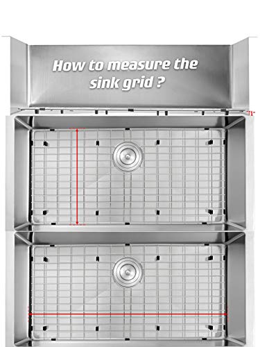 Zeesink Sink Grid and Sink Grate Size 28 3/4" X 15 3/4",Kitchen Sink Protector,Sink Bottom Grid Rear Hole,Sink Grid for Single Bowl Kitchen Sink