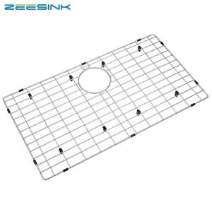 Zeesink Sink Grid and Sink Grate Size 28 3/4" X 15 3/4",Kitchen Sink Protector,Sink Bottom Grid Rear Hole,Sink Grid for Single Bowl Kitchen Sink