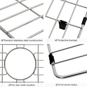 Zeesink Sink Grid and Sink Grate Size 28 3/4" X 15 3/4",Kitchen Sink Protector,Sink Bottom Grid Rear Hole,Sink Grid for Single Bowl Kitchen Sink